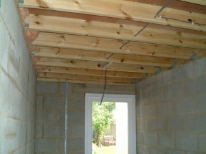 Ceiling Joist ready for Plasterboard (Tacking)